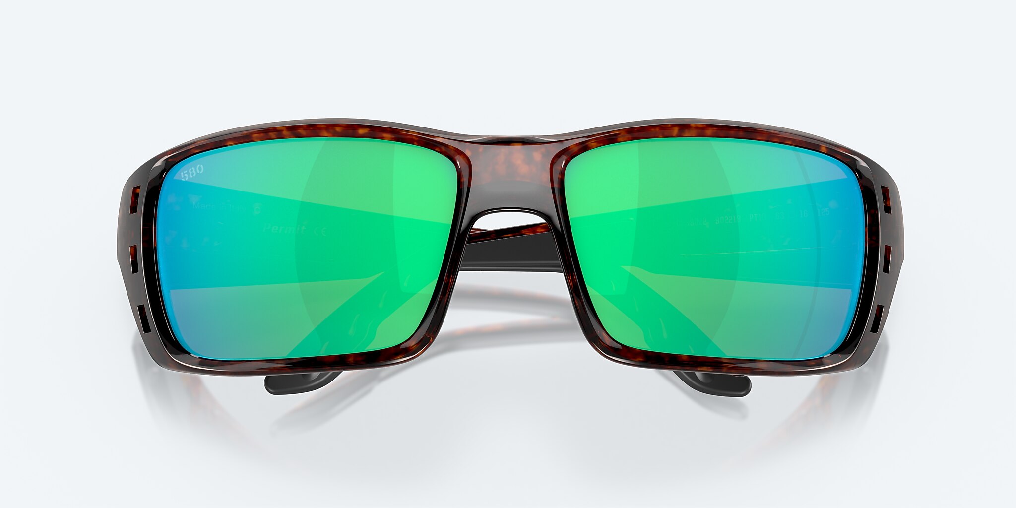 Gafas de sol Costa Permit XL (63-16) con Verde Espejado lente y Carey montura Imagen 5 de 7