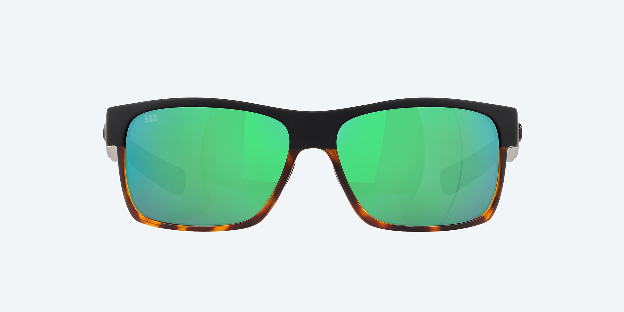 Sunglasses Costa Half Moon M (60-14) with Green Mirror lens and Black/Shiny Tortoise frame Image 2 of 4