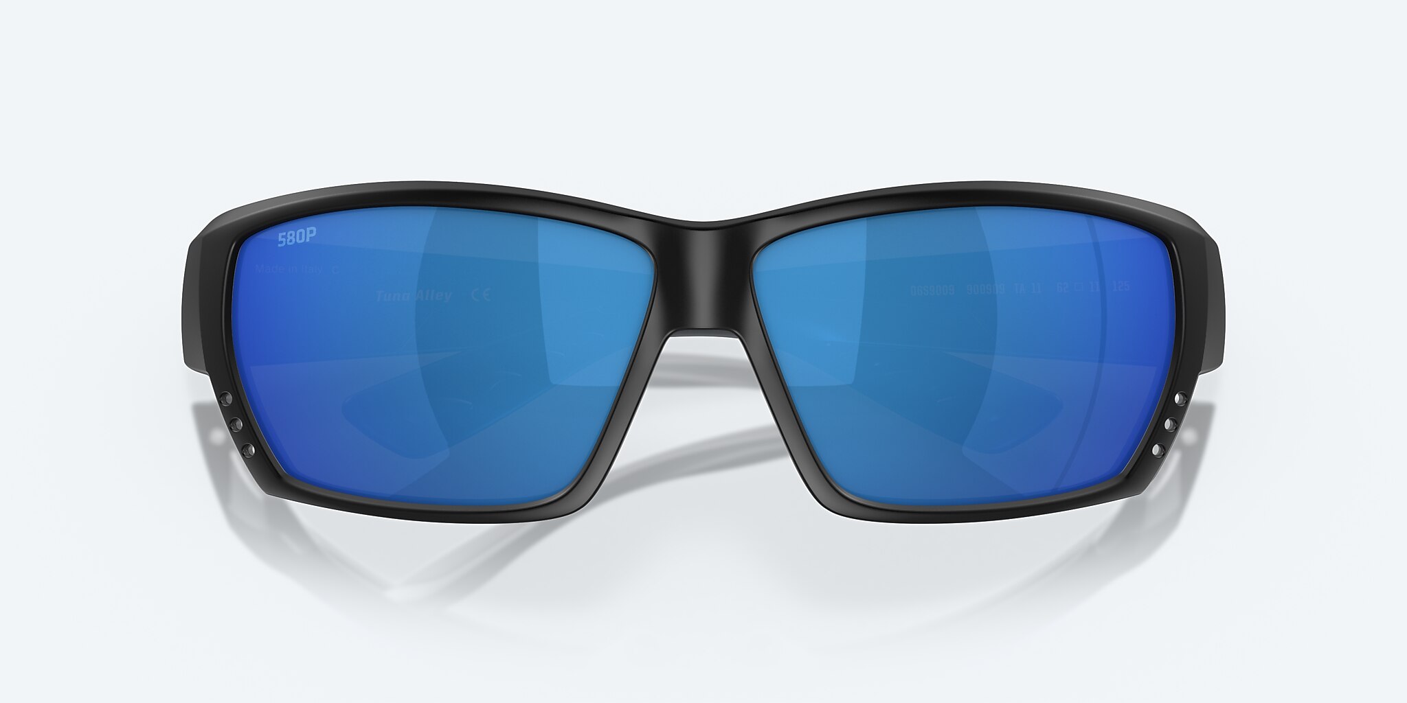 Lunettes de soleil Costa Tuna Alley XL (62-11) avec Effet miroir Bleu verre et Noir mat monture Image 5 de 7