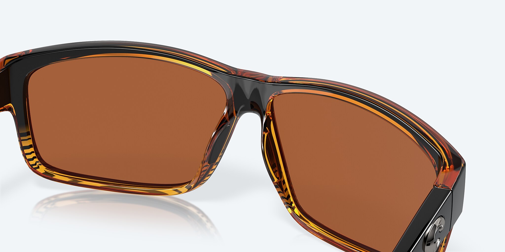 Lunettes de soleil Costa Cut L (60-10) avec Effet miroir Vert verre et Dégradé noix de coco monture Image 7 de 7