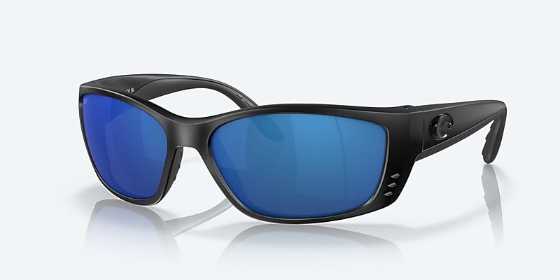 Sunglasses Costa Fisch XL (64-17) with Blue Mirror lens and Blackout frame Image 1 of 7