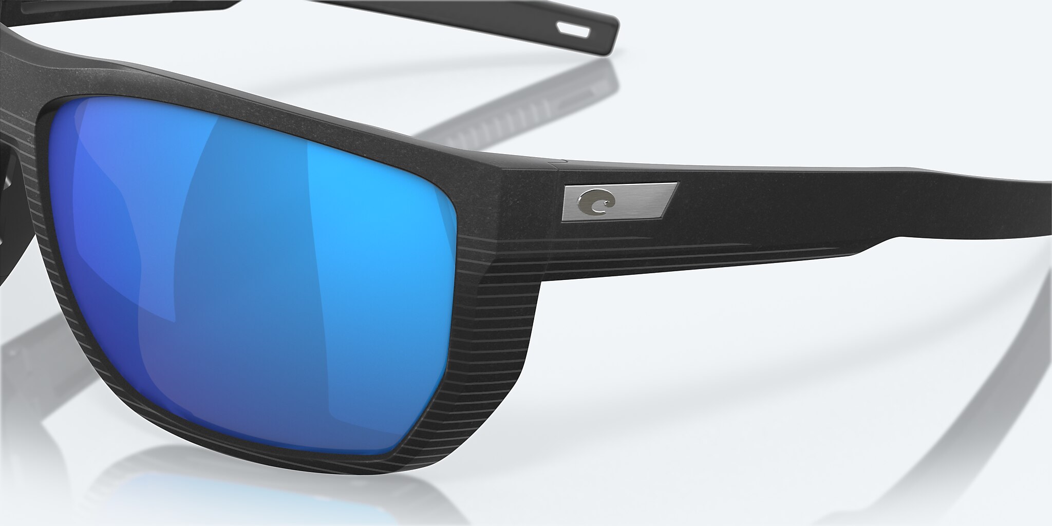 Sunglasses Costa Santiago L (63-16) with Blue Mirror lens and Net Black frame Image 6 of 7