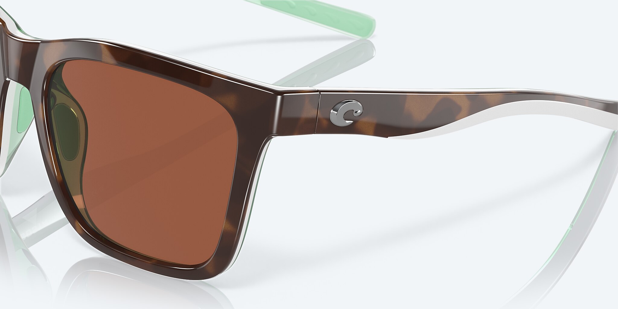 Sunglasses Costa Panga XXL (56-20) with Copper lens and Shiny Tortoise/White/Seafoam Crystal frame Image 6 of 7