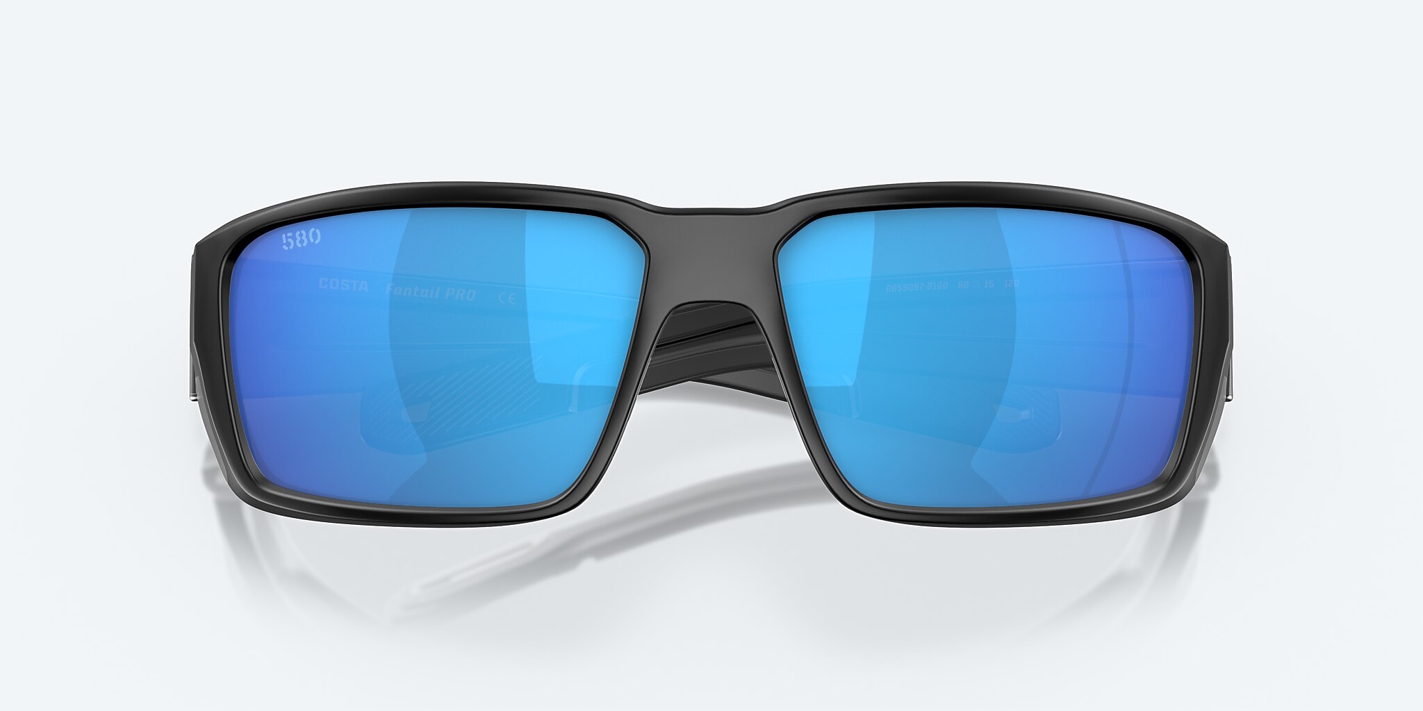 Sunglasses Costa Fantail PRO L (60-15) with Blue Mirror lens and Matte Black frame Image 6 of 9