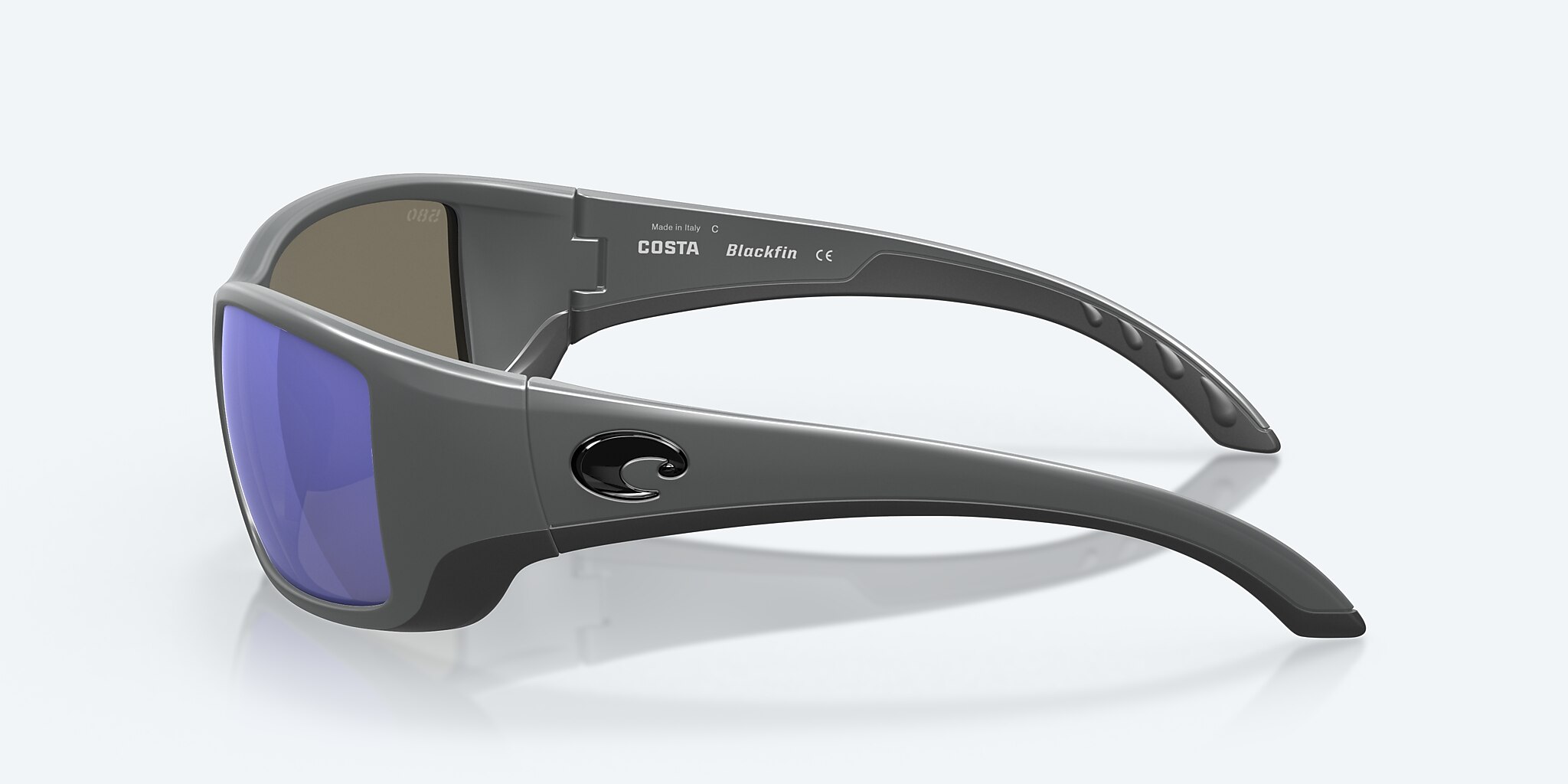 Sunglasses Costa Blackfin L (62-17) with Blue Mirror lens and Matte Gray frame Image 3 of 7