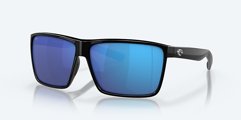 Sunglasses Costa Rincon L (63-11) with Blue Mirror lens and Shiny Black frame Image 1 of 7