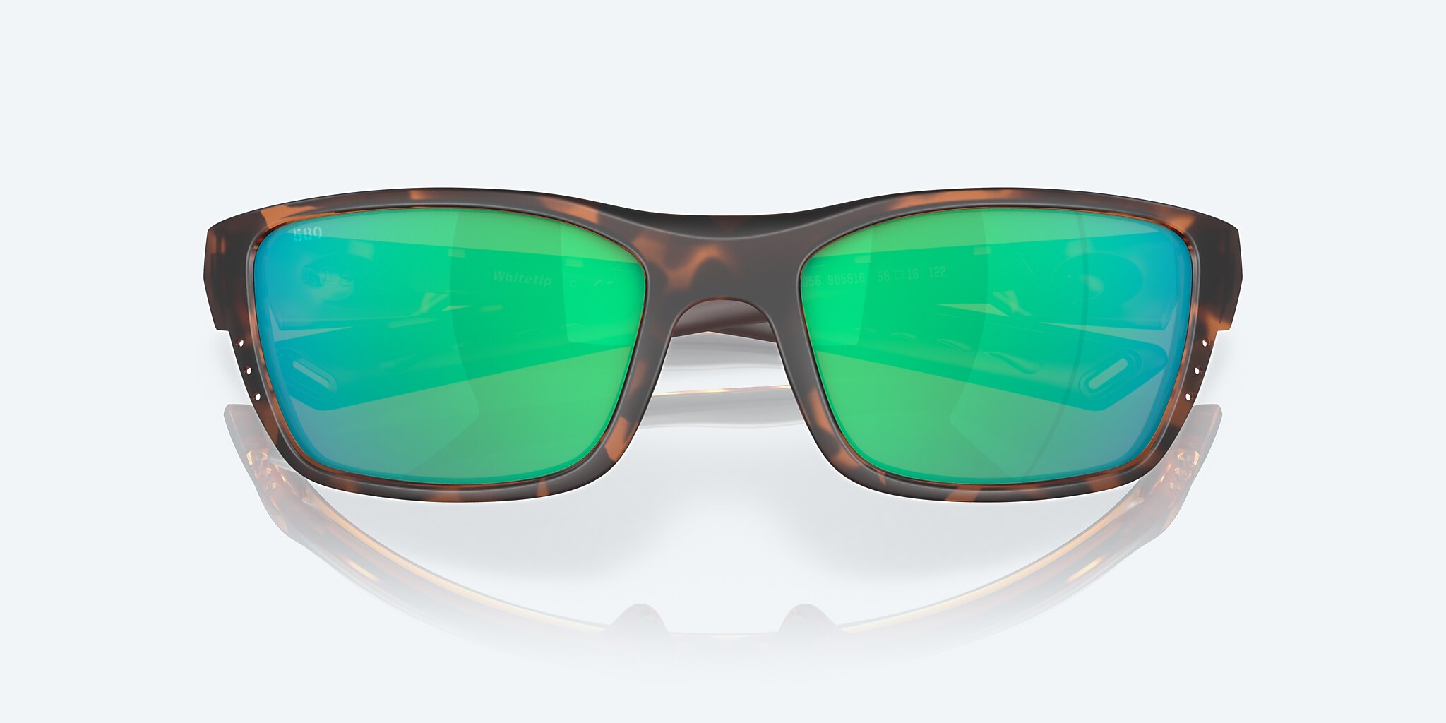 Sunglasses Costa Whitetip M (58-18) with Green Mirror lens and Retro Tortoise frame Image 5 of 7