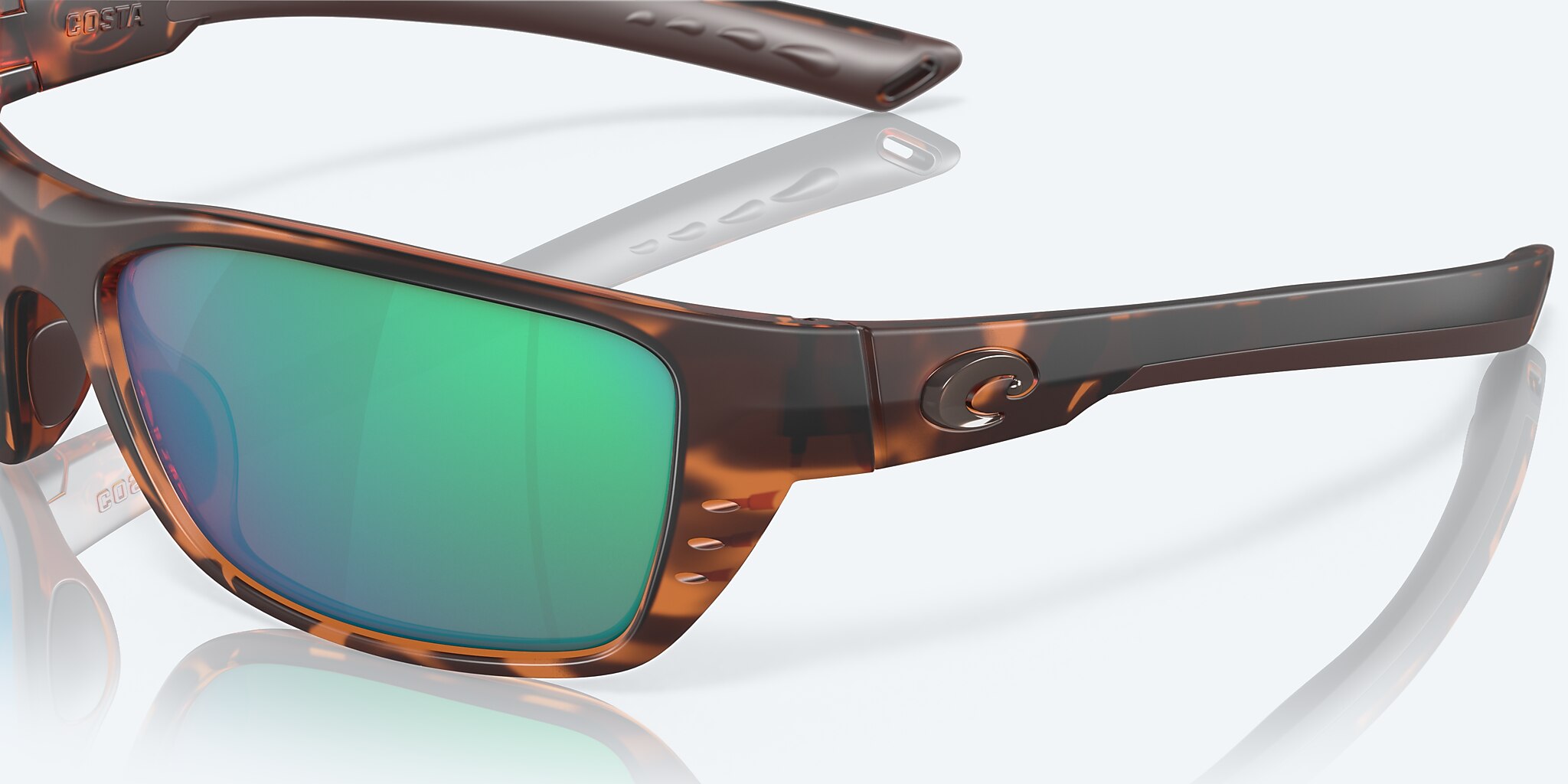 Sunglasses Costa Whitetip M (58-18) with Green Mirror lens and Retro Tortoise frame Image 6 of 7