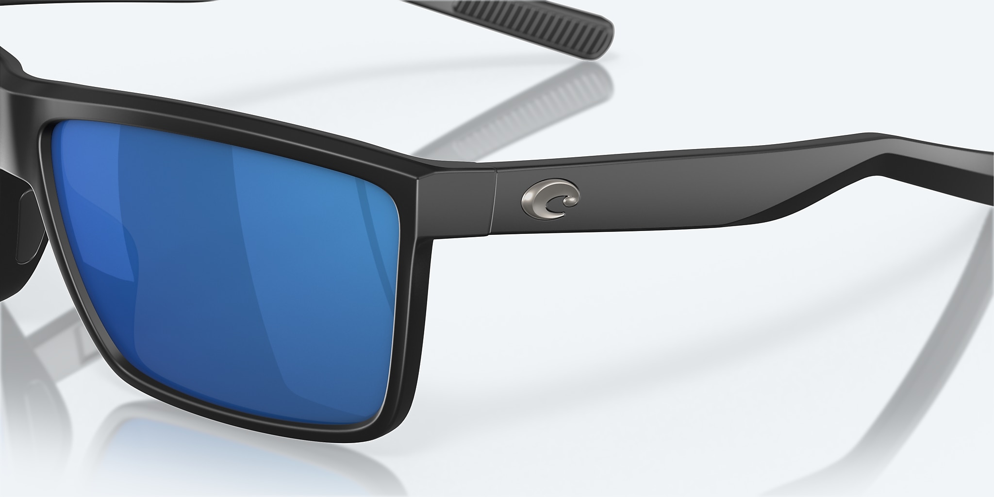 Sunglasses Costa Rinconcito M (60-12) with Blue Mirror lens and Matte Black frame Image 6 of 8