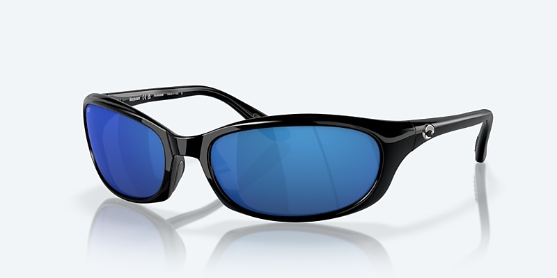 Sunglasses Costa Harpoon S (61-18) with Blue Mirror lens and Shiny Black frame Image 1 of 7