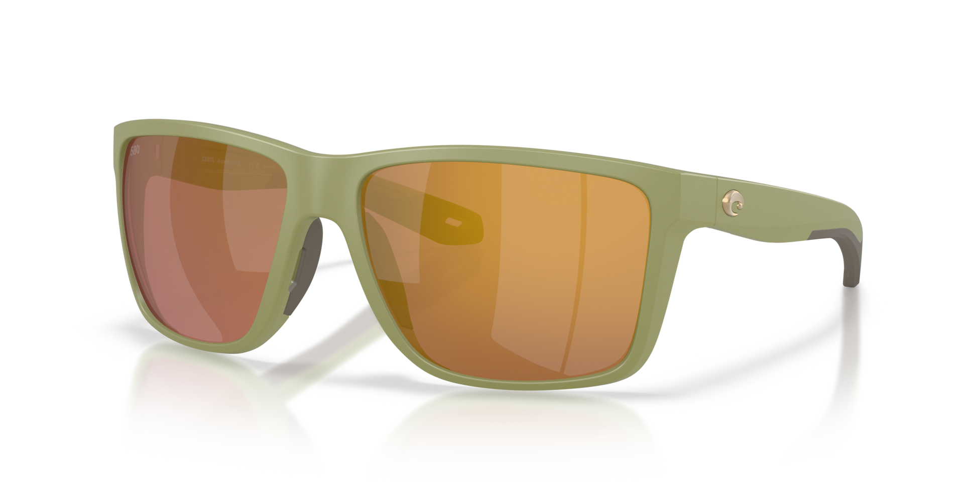 Costa Del Mar Hybrid Broadbill II XL MT Men's Matte Sitka Frame Gold Mirror 580G Polarized Lens Sunglasses 06S9135-91351162