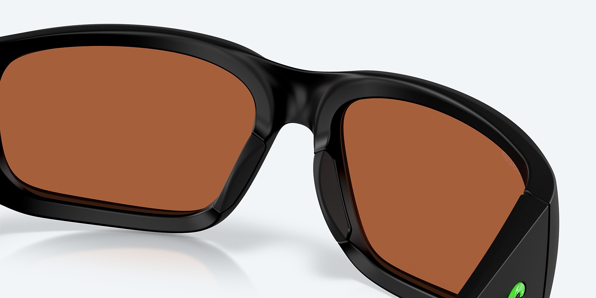 Sunglasses Costa Bulley Bait XXL (64-20) with Green Mirror lens and Matte Black frame Image 7 of 7