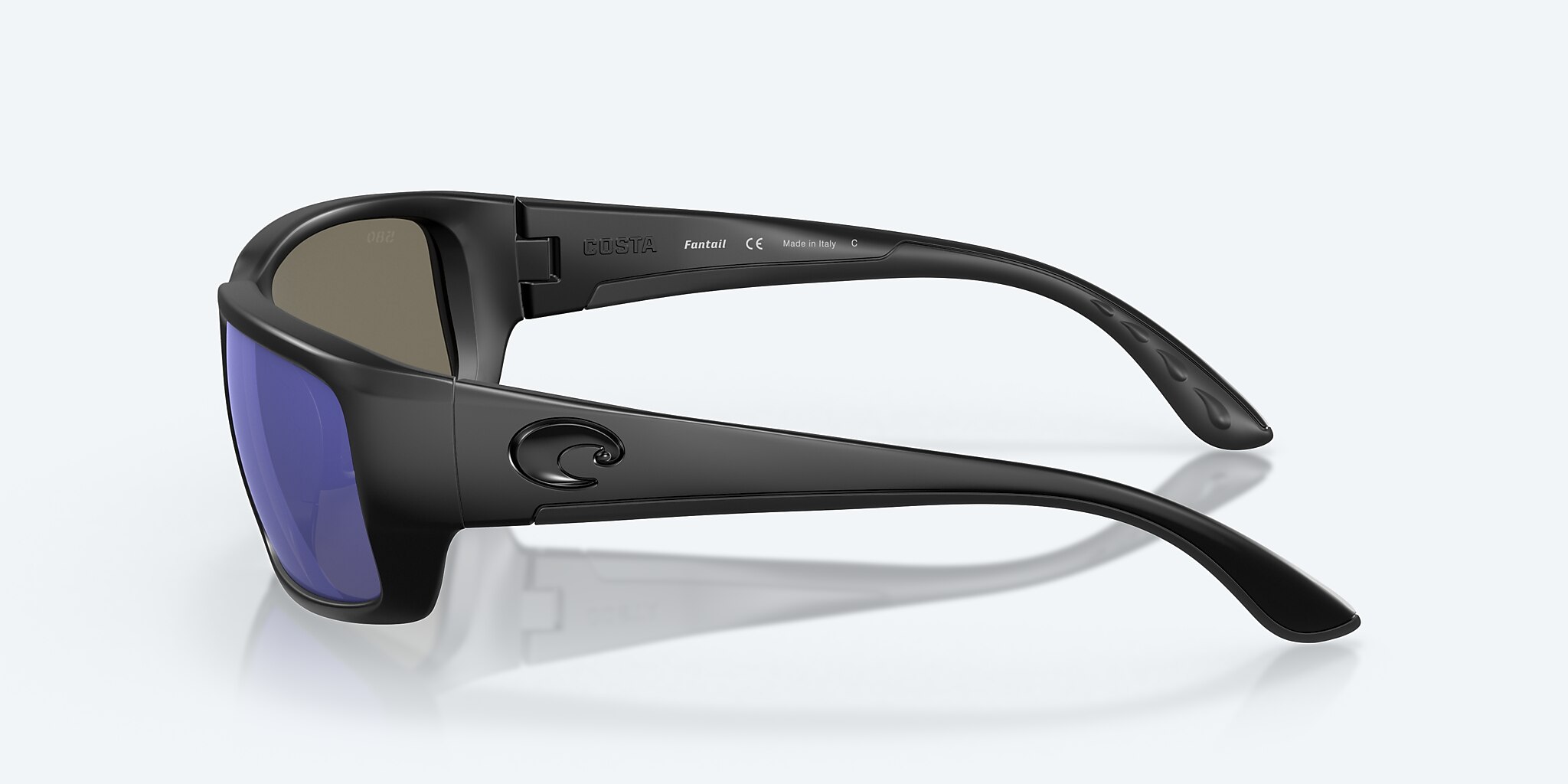Sunglasses Costa Fantail M (59-14) with Blue Mirror lens and Blackout frame Image 3 of 7