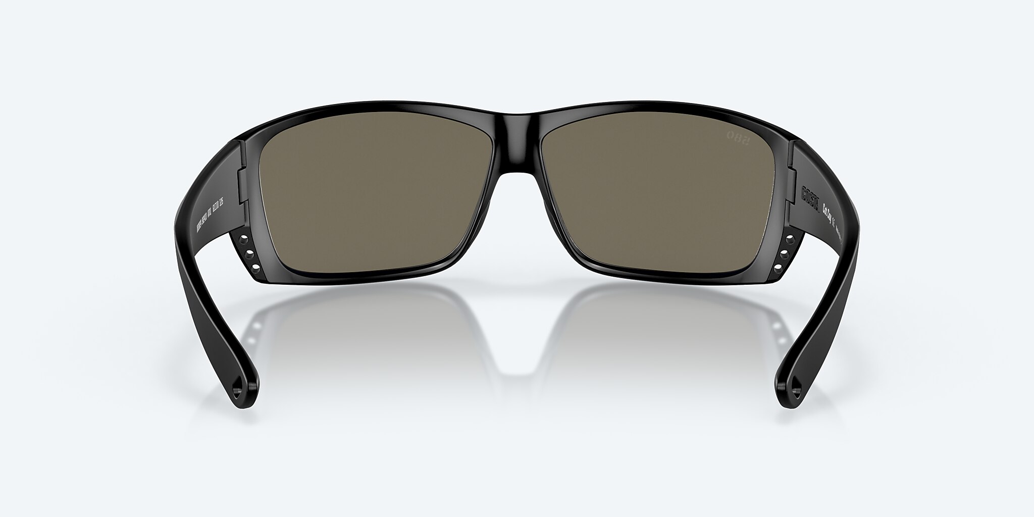 Sunglasses Costa Cat Cay M (61-10) with Blue Mirror lens and Blackout frame Image 4 of 7
