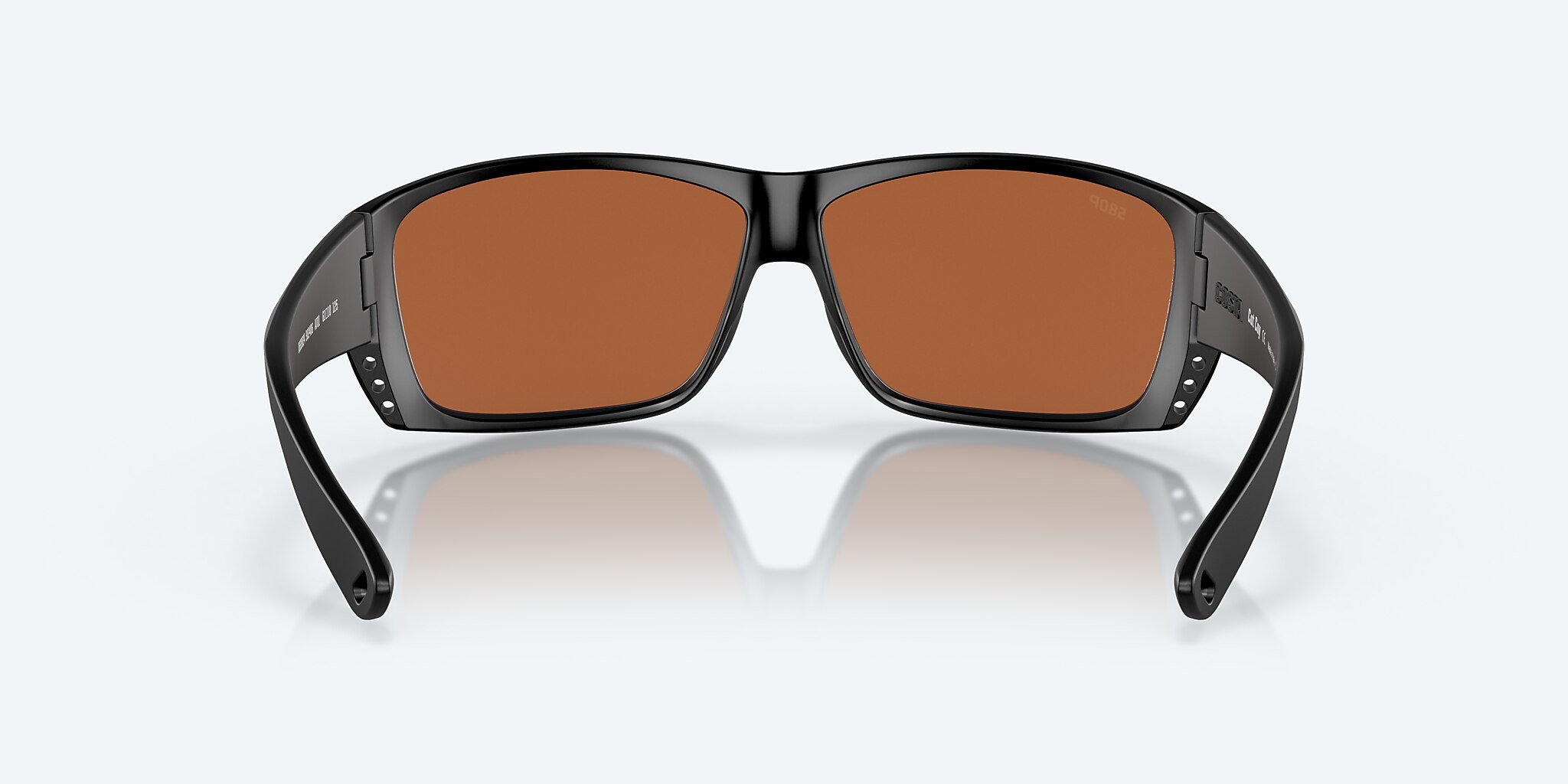 Sunglasses Costa Cat Cay M (61-10) with Green Mirror lens and Blackout frame Image 4 of 7