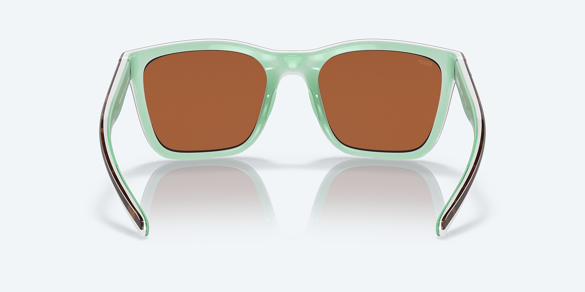 Sunglasses Costa Panga XXL (56-20) with Green Mirror lens and Shiny Tortoise/White/Seafoam Crystal frame Image 4 of 7