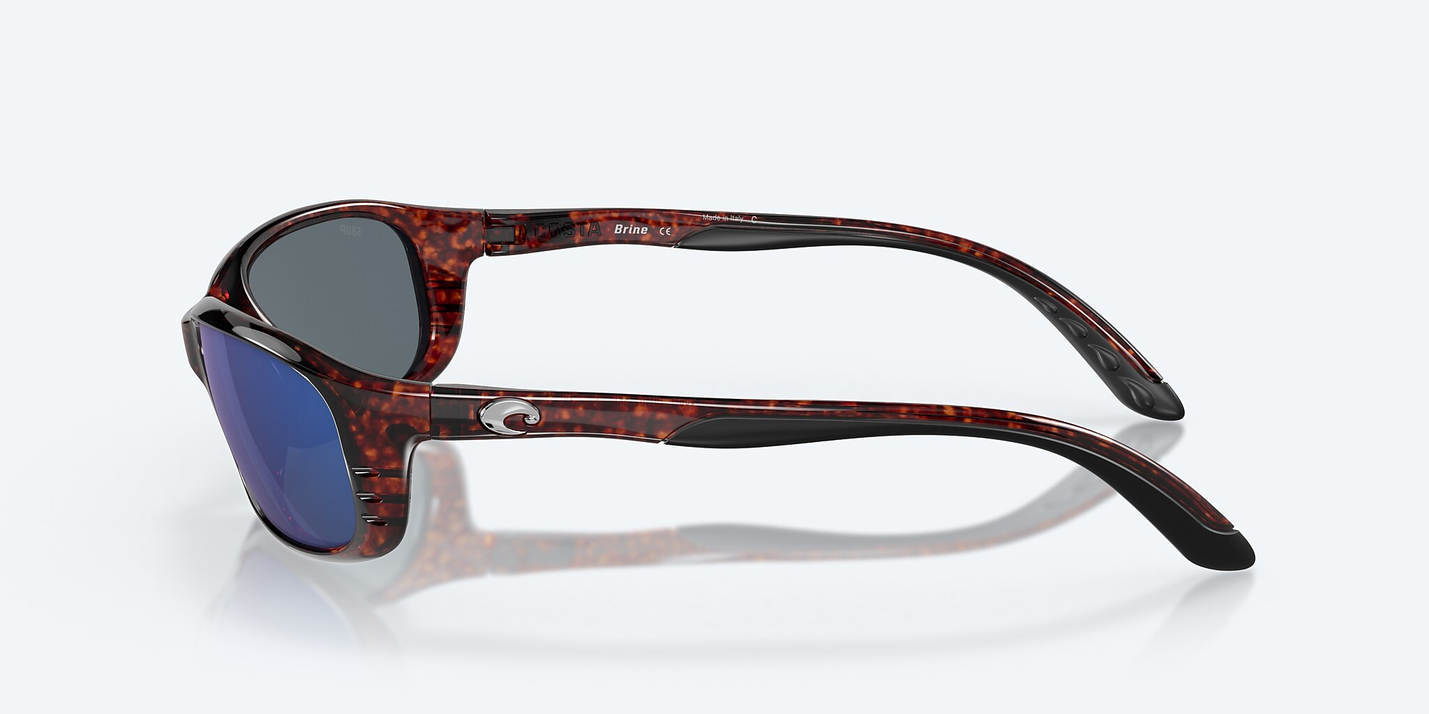 Sunglasses Costa Brine S (59-18) with Blue Mirror lens and Tortoise frame Image 3 of 7