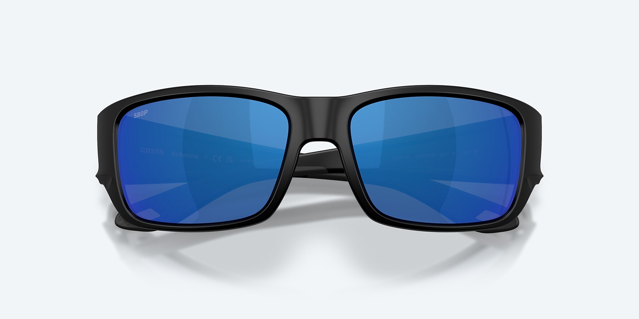 Sunglasses Costa Schoolie S (56-16) with Blue Mirror lens and Matte Black frame Image 6 of 9