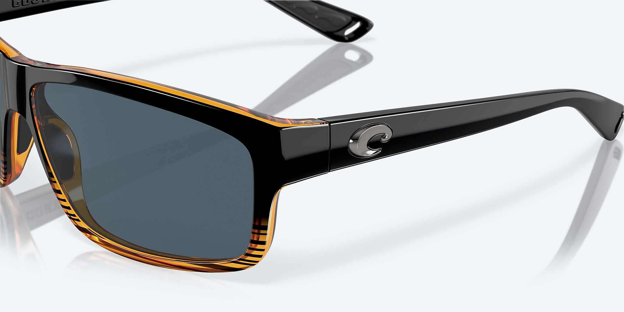 Sunglasses Costa Cut L (60-10) with Gray lens and Coconut Fade frame Image 6 of 7