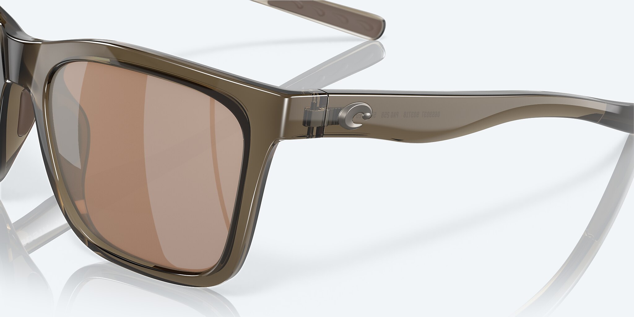 Sunglasses Costa Panga XXL (56-20) with Copper Silver Mirror lens and Shiny Taupe Crystal frame Image 6 of 7
