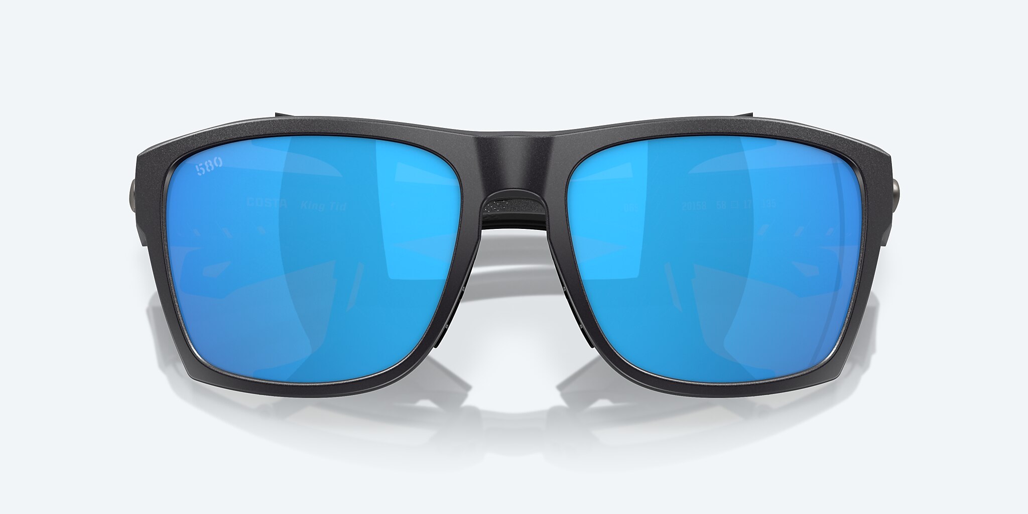Sunglasses Costa King Tide 6 XL (58-17) with Blue Mirror lens and Black Pearl frame Image 5 of 7