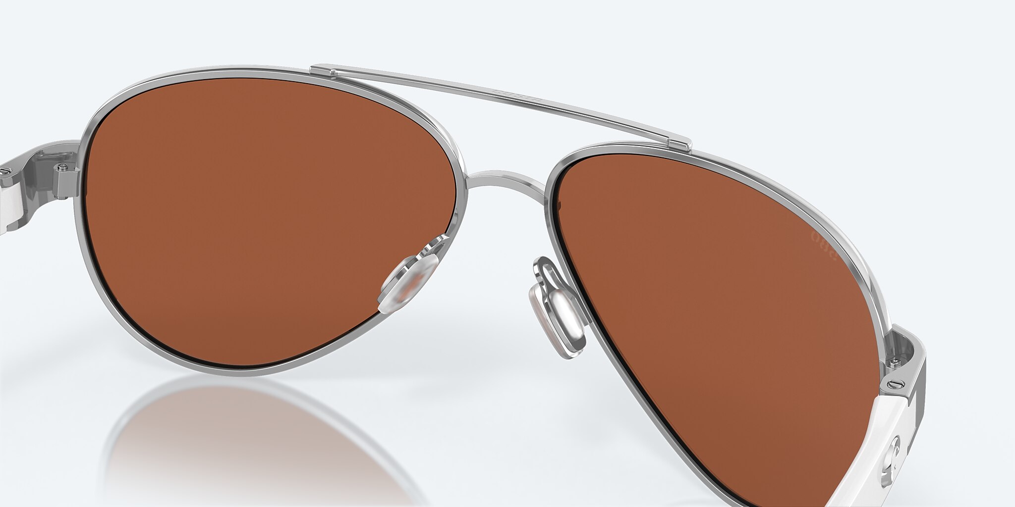 Sunglasses Costa Loreto M (56-14) with Green Mirror lens and Palladium frame Image 7 of 8