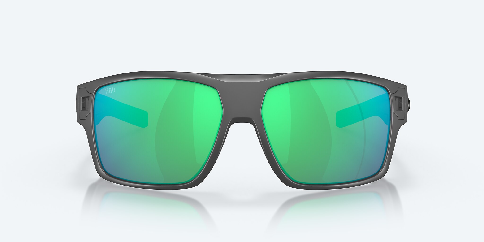 Sunglasses Costa Diego XL (62-14) with Green Mirror lens and Matte Gray frame Image 2 of 8