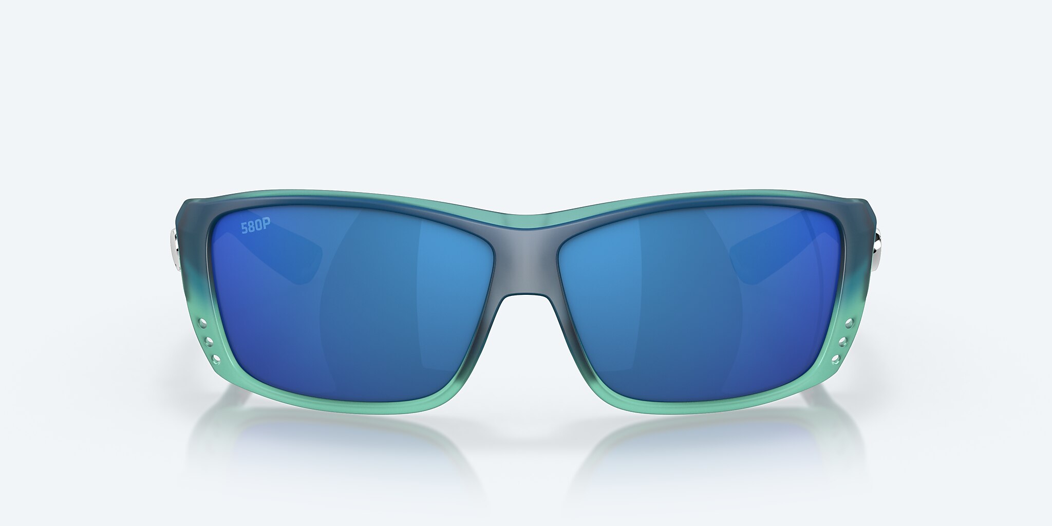 Sunglasses Costa Cat Cay M (61-10) with Blue Mirror lens and Matte Caribbean Fade frame Image 2 of 7