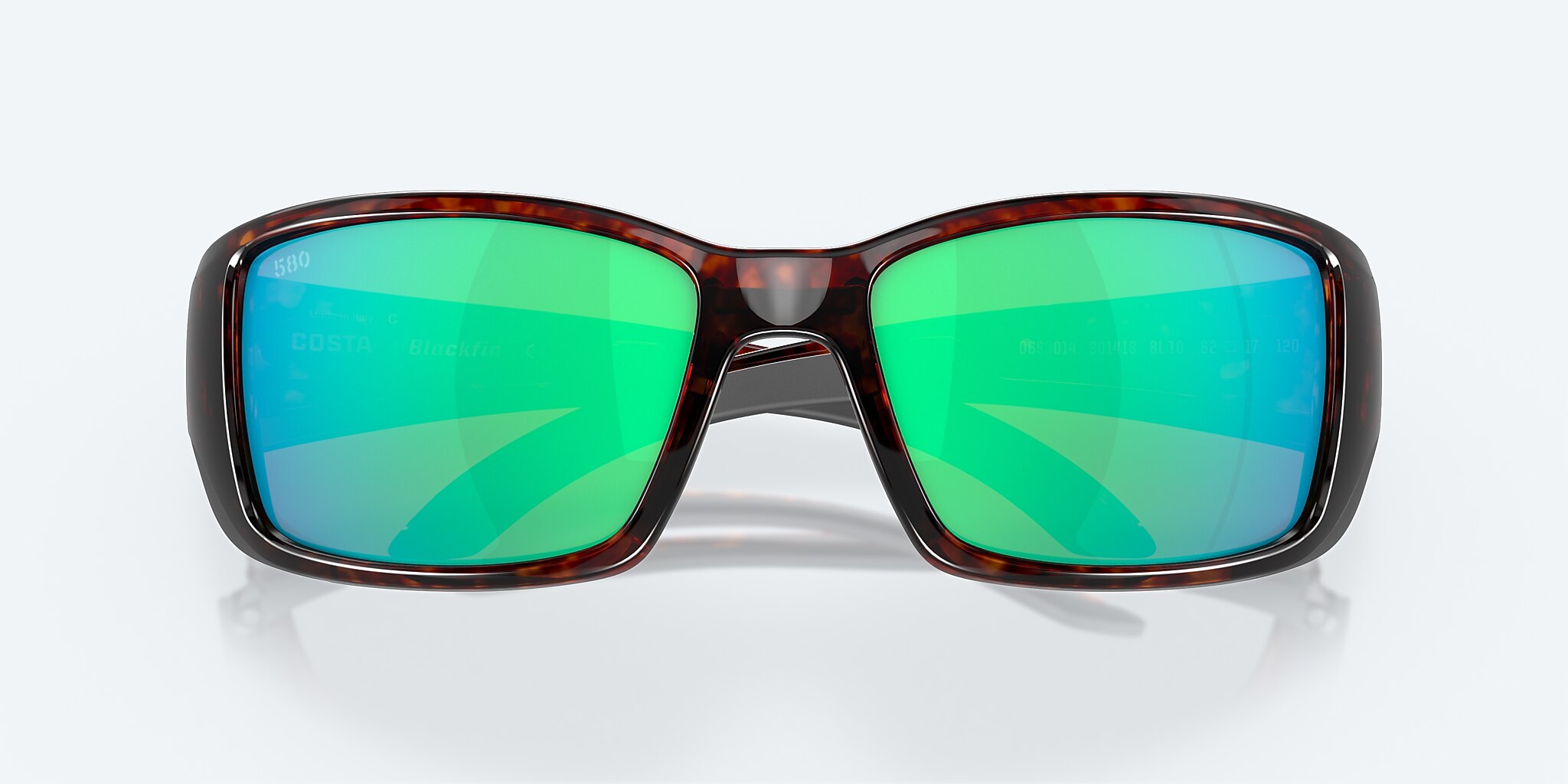 Sunglasses Costa Blackfin L (62-17) with Green Mirror lens and Tortoise frame Image 5 of 7