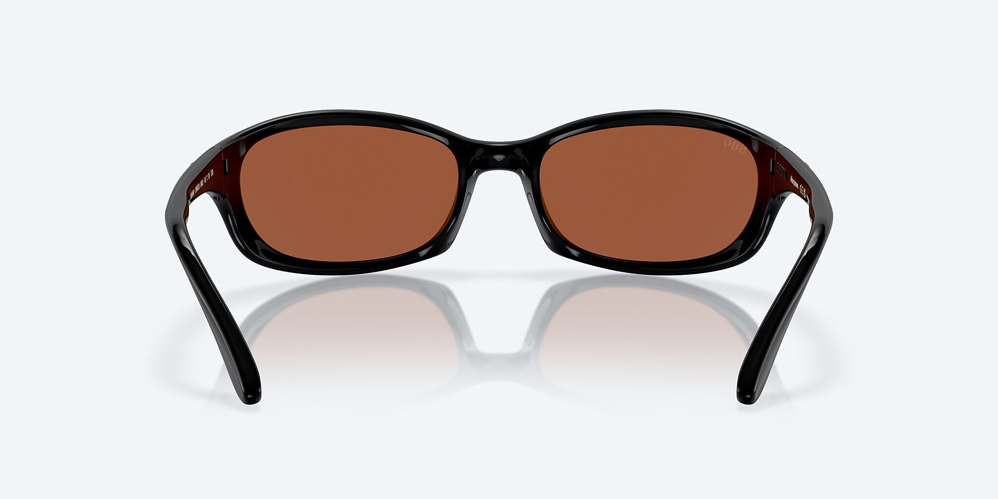 Sunglasses Costa Harpoon S (61-18) with Green Mirror lens and Shiny Black frame Image 4 of 7