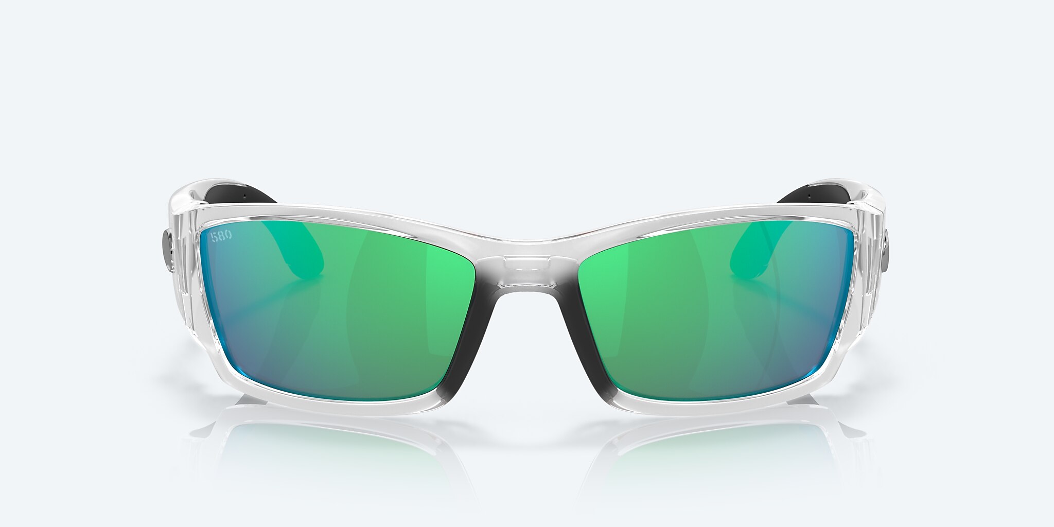 Lunettes de soleil Costa Corbina L (61-18) avec Effet miroir Vert verre et Argent monture Image 2 de 7