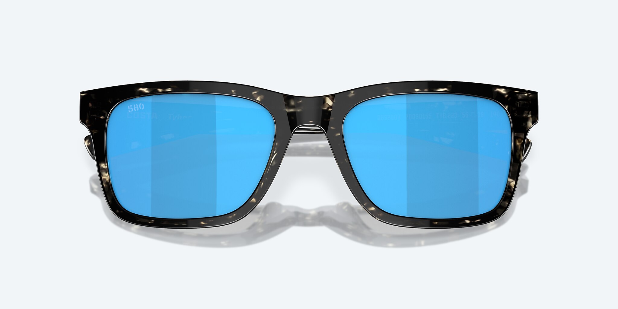 Sunglasses Costa Tybee M (55-19) with Blue Mirror lens and Shiny Black Kelp frame Image 5 of 8