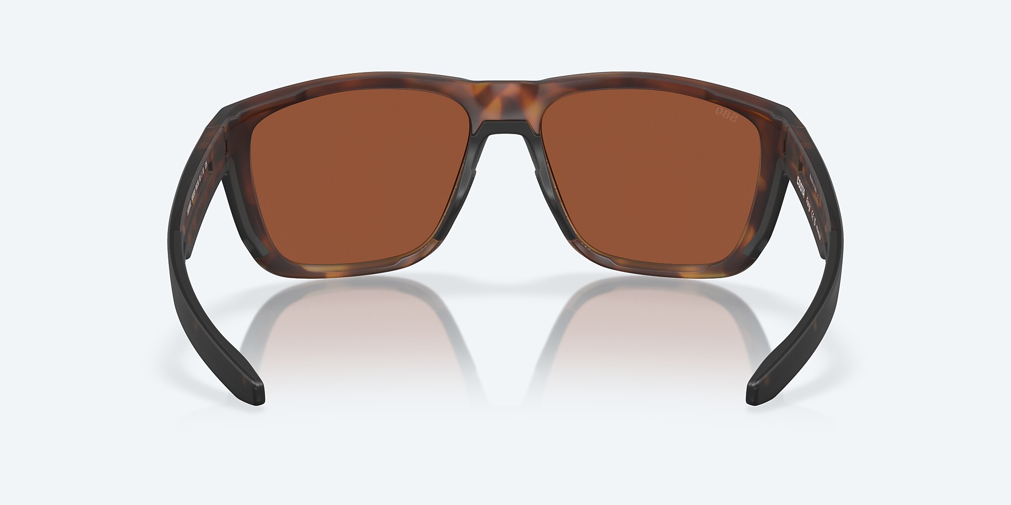 Sunglasses Costa Ferg L (59-16) with Green Mirror lens and Matte Tortoise frame Image 4 of 7
