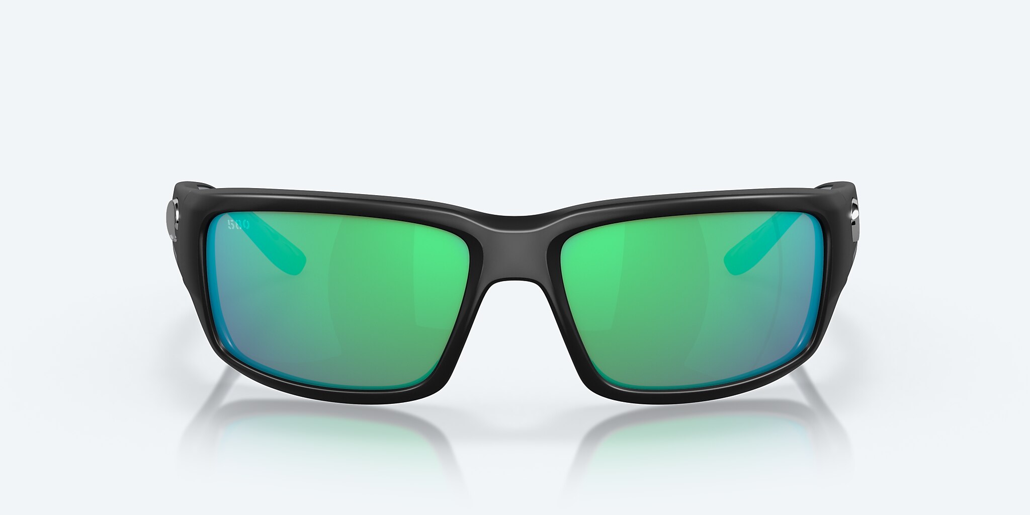 Sunglasses Costa Fantail M (59-14) with Green Mirror lens and Matte Black frame Image 2 of 7