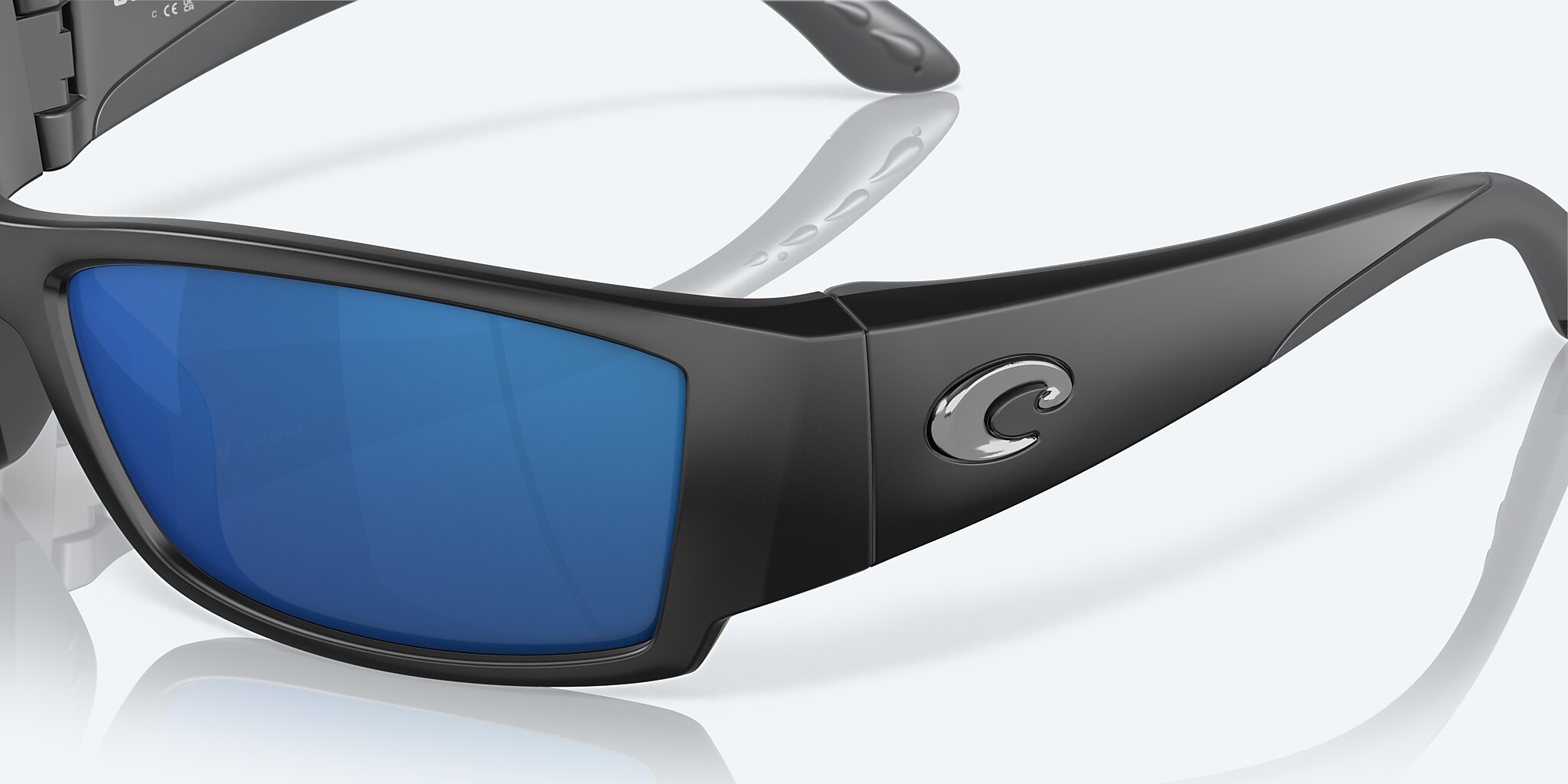 Sunglasses Costa Corbina L (61-18) with Blue Mirror lens and Matte Black frame Image 6 of 7