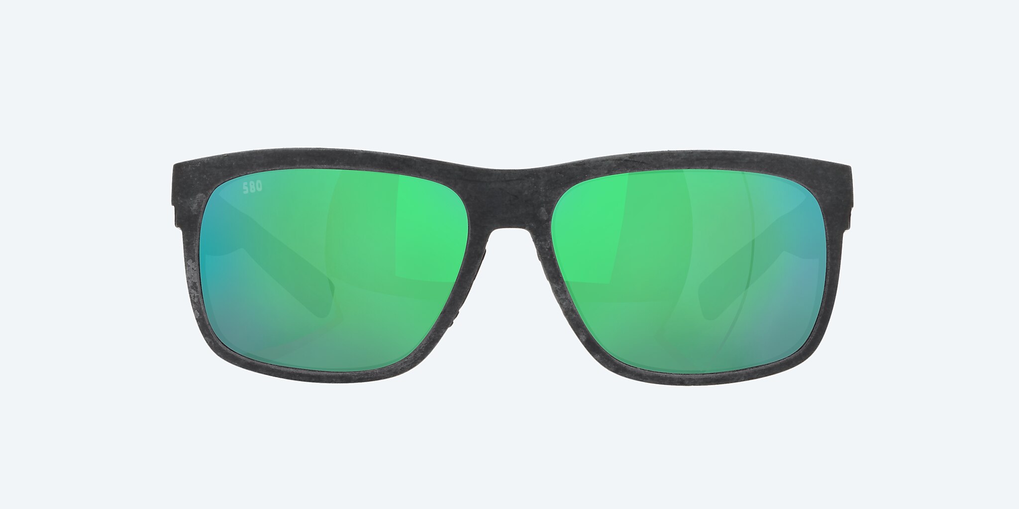 Sunglasses Costa Baffin L (58-16) with Green Mirror lens and Net Gray With Gray Rubber frame Image 2 of 4