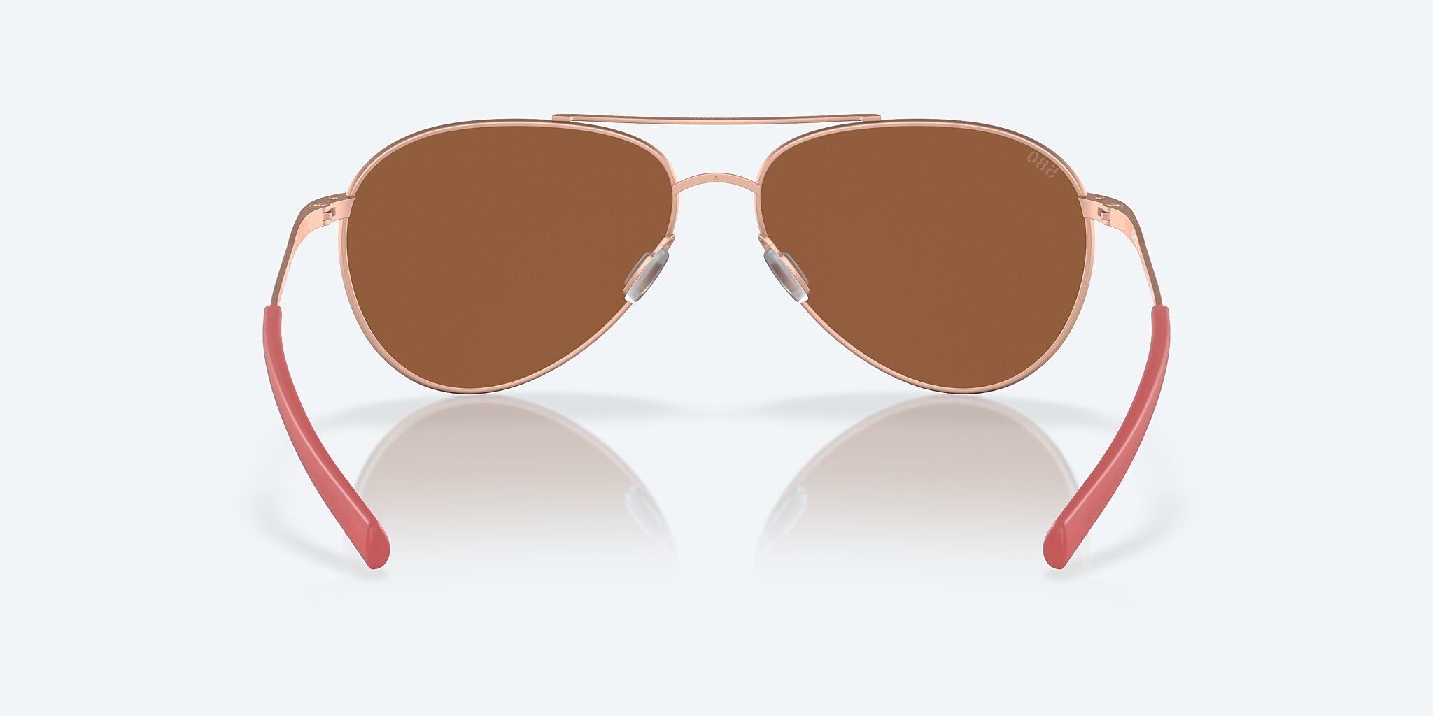 Lunettes de soleil Costa Piper L (58-14) avec Cuivre argenté verre et Or rose satiné monture Image 4 de 7