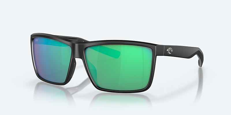 Sunglasses Costa Rinconcito M (60-12) with Green Mirror lens and Matte Black frame Image 1 of 8