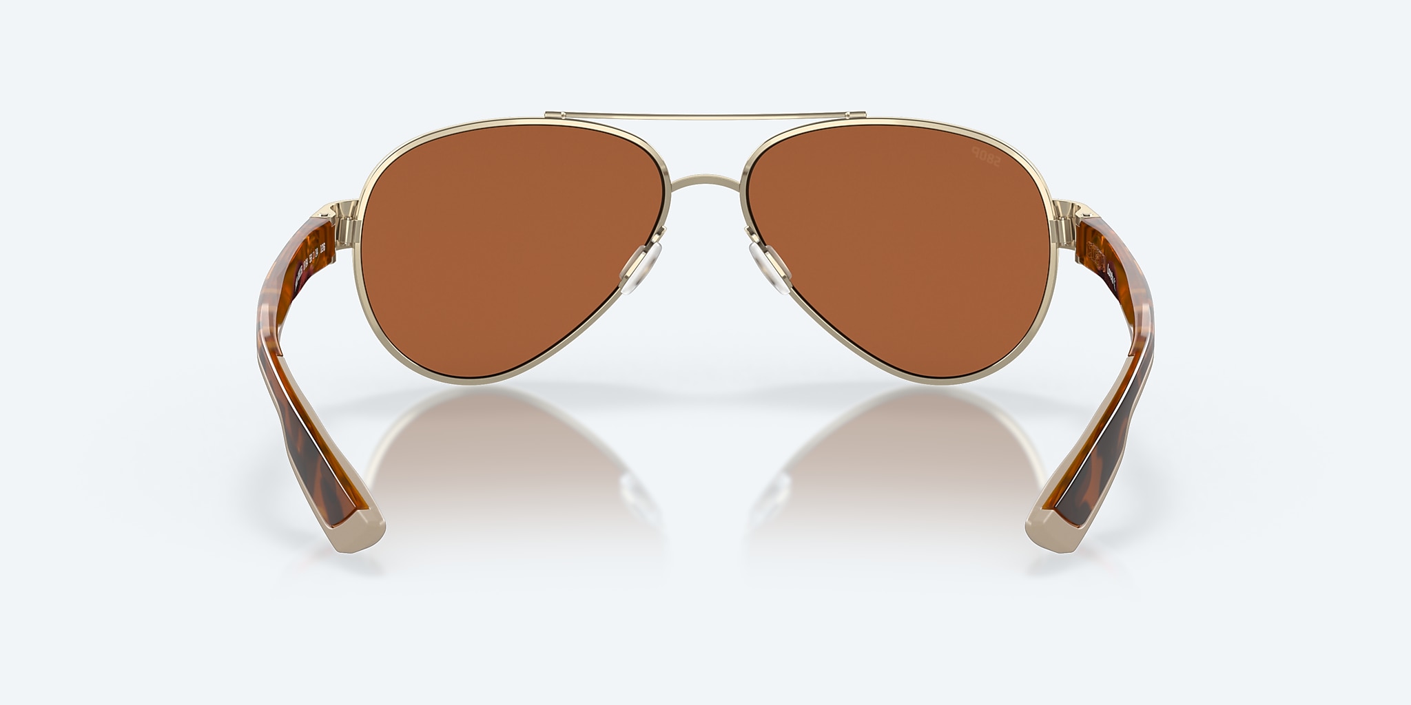 Sunglasses Costa Loreto M (56-14) with Green Mirror lens and Rose Gold frame Image 4 of 8