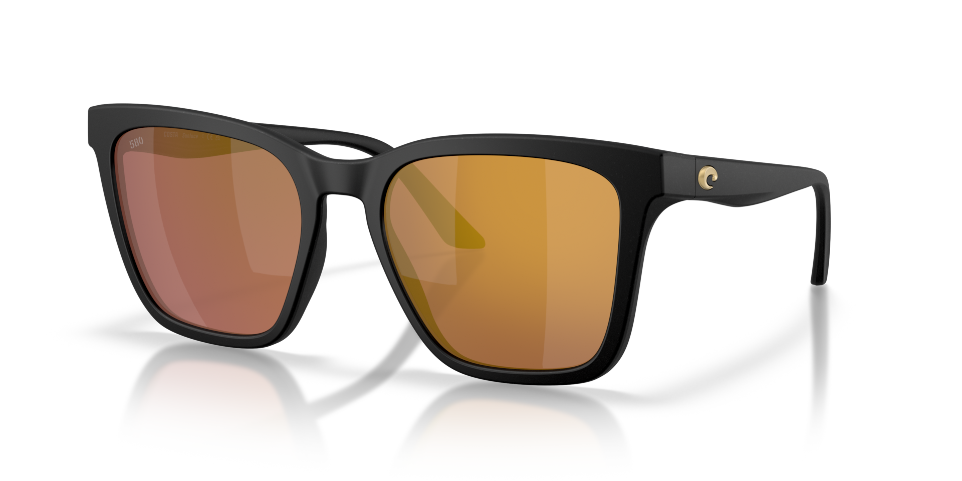 Costa Del Mar Lifestyle Sunlace Women's Netplus Black Frame Gold Mirror 580G Polarized Lens Sunglasses 06S9142-91420555