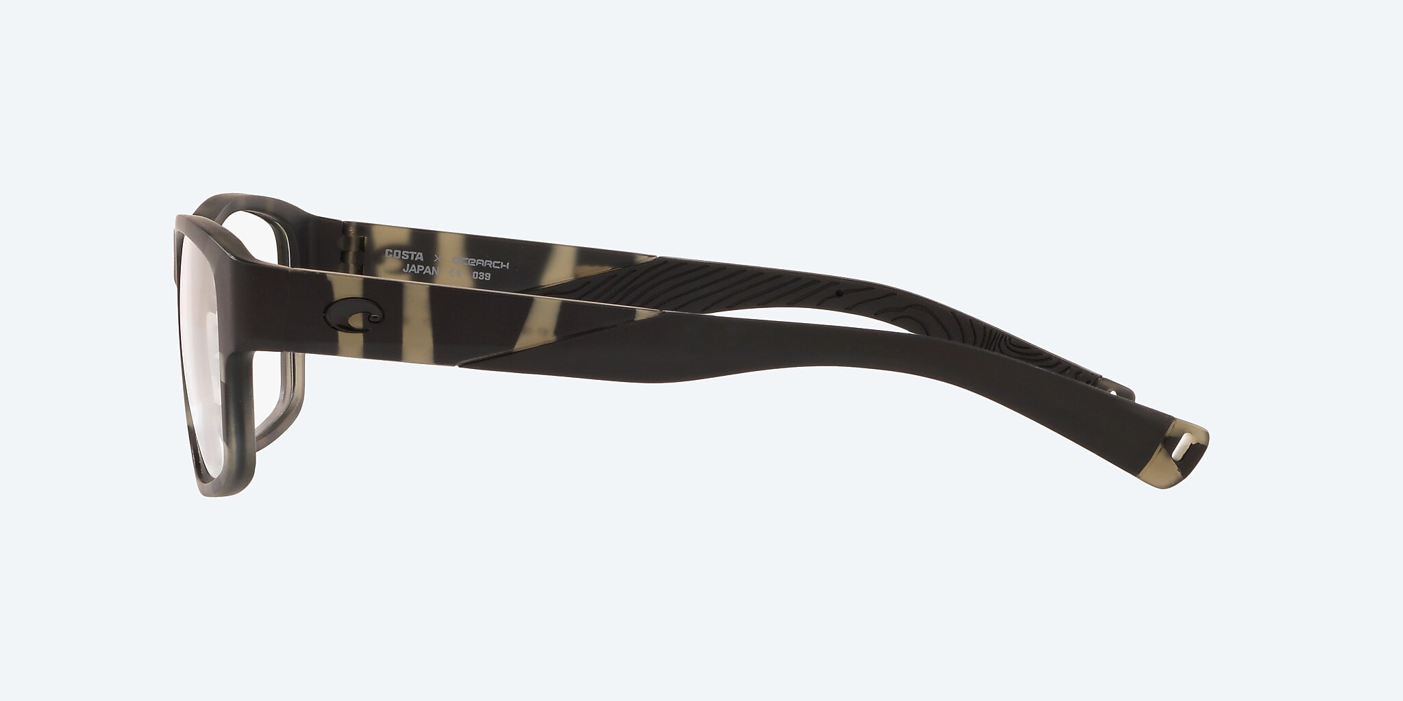 Eyeglasses Costa Ocean Ridge 301 L (54-16) with Demo Lens lens and Ocearch Matte Tiger Shark frame Image 3 of 4