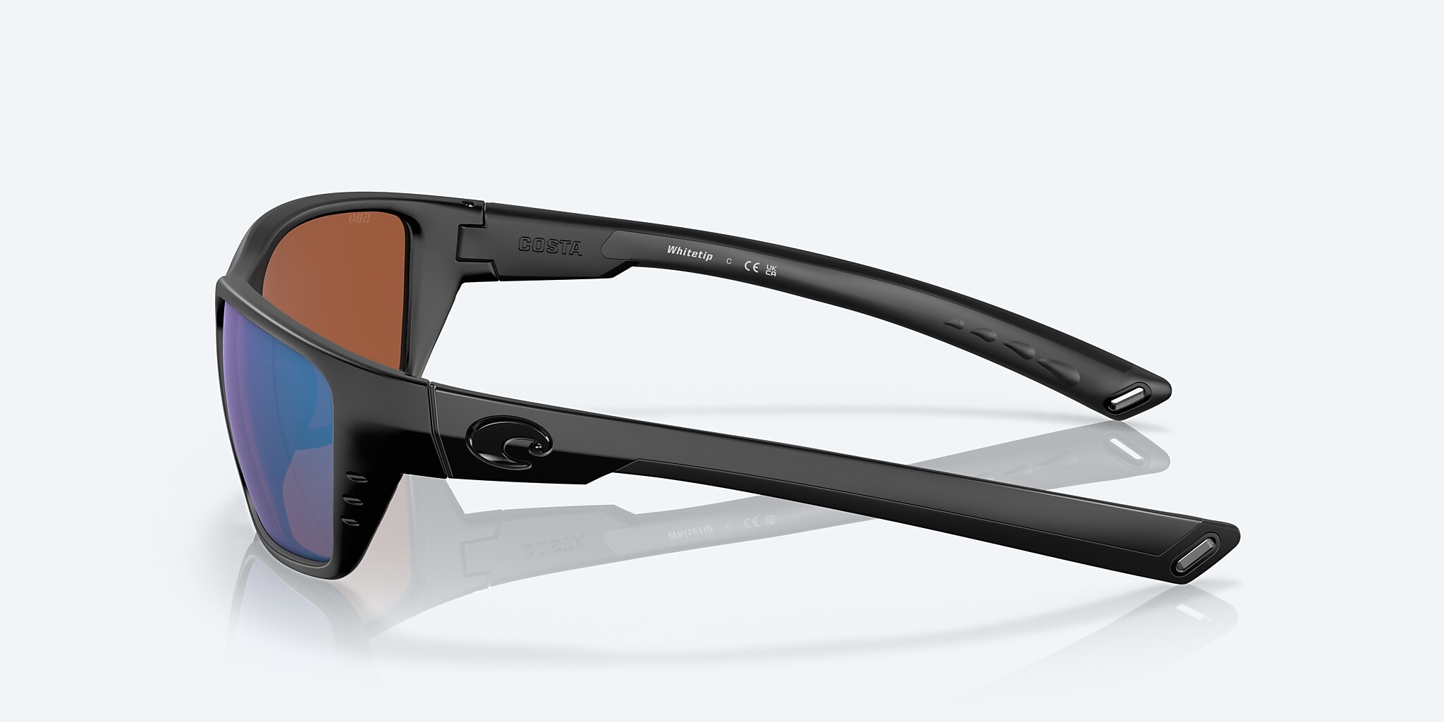 Sunglasses Costa Whitetip M (58-18) with Green Mirror lens and Blackout frame Image 3 of 7