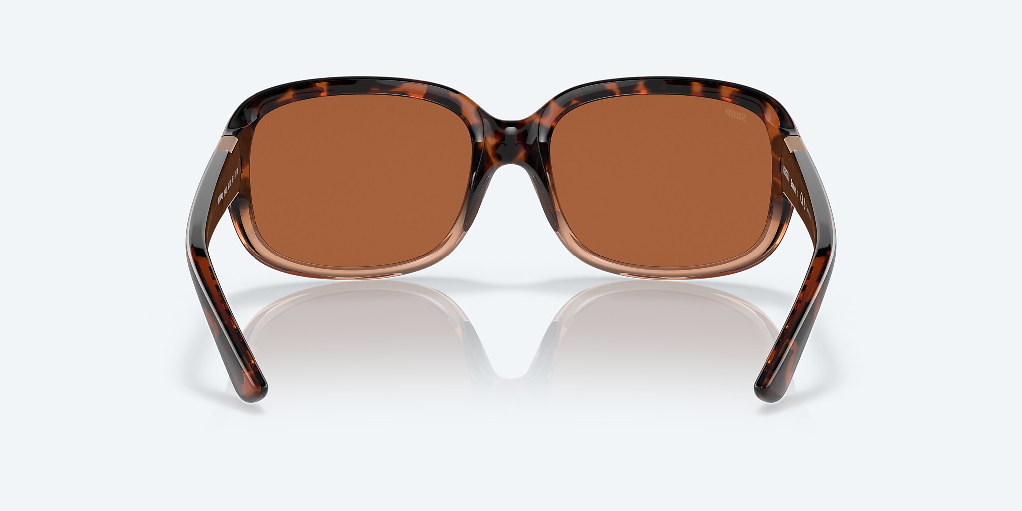 Lunettes de soleil Costa Gannet M (58-17) avec Effet miroir Vert verre et Dégradé écaille de tortue brillant monture Image 4 de 7