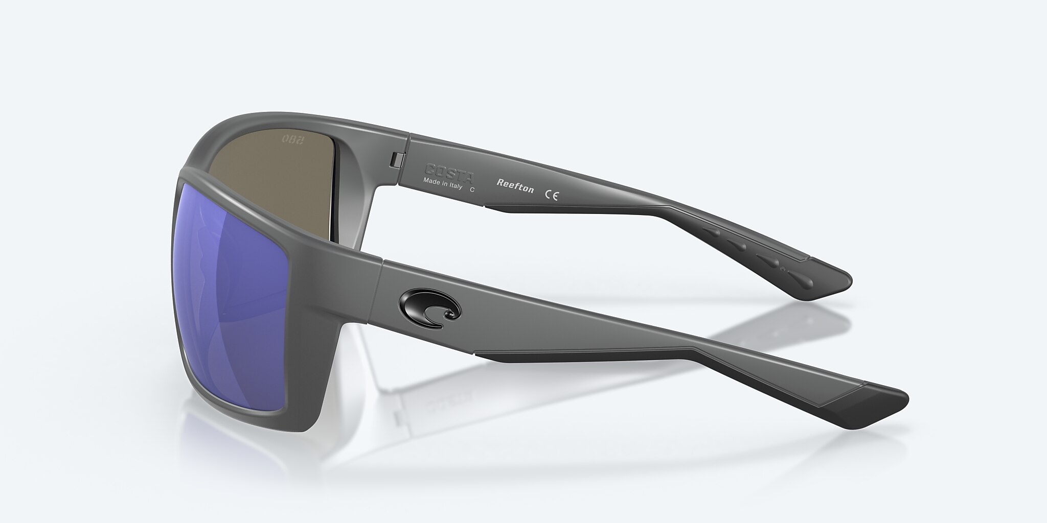 Sunglasses Costa Reefton XL (64-15) with Blue Mirror lens and Matte Gray frame Image 3 of 7