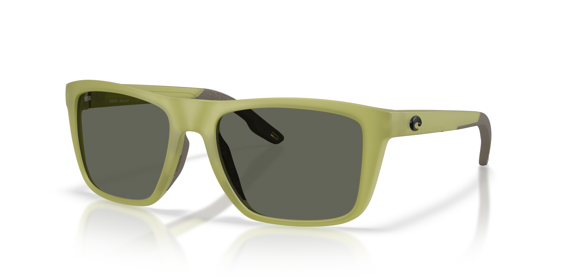 Costa Del Mar Hybrid Mainsail MT Men's Matte Translucent Sitka Frame Gray 580G Polarized Lens Sunglasses 06S9107-91071455