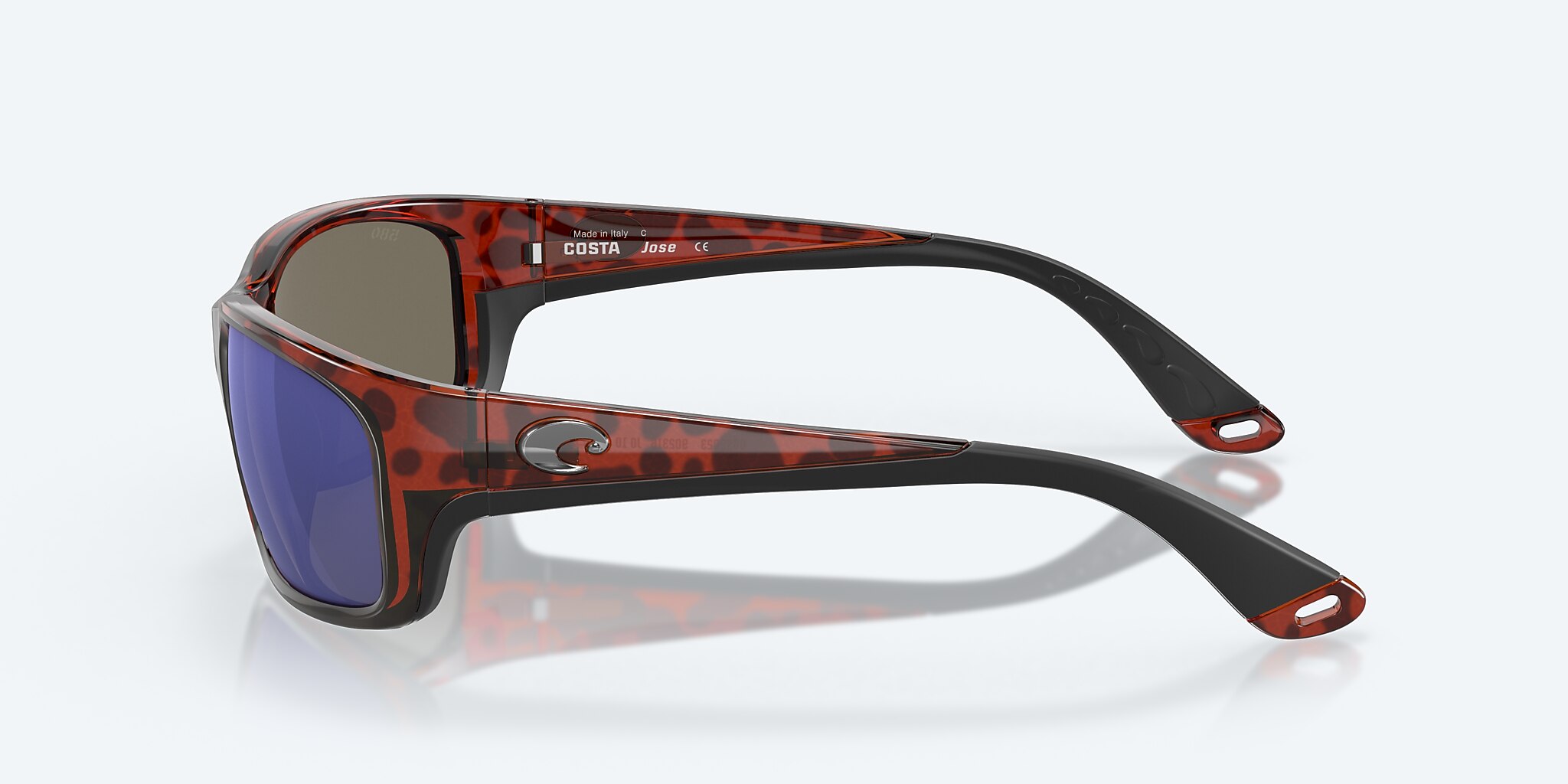 Sunglasses Costa Jose L (62-16) with Blue Mirror lens and Tortoise frame Image 3 of 8