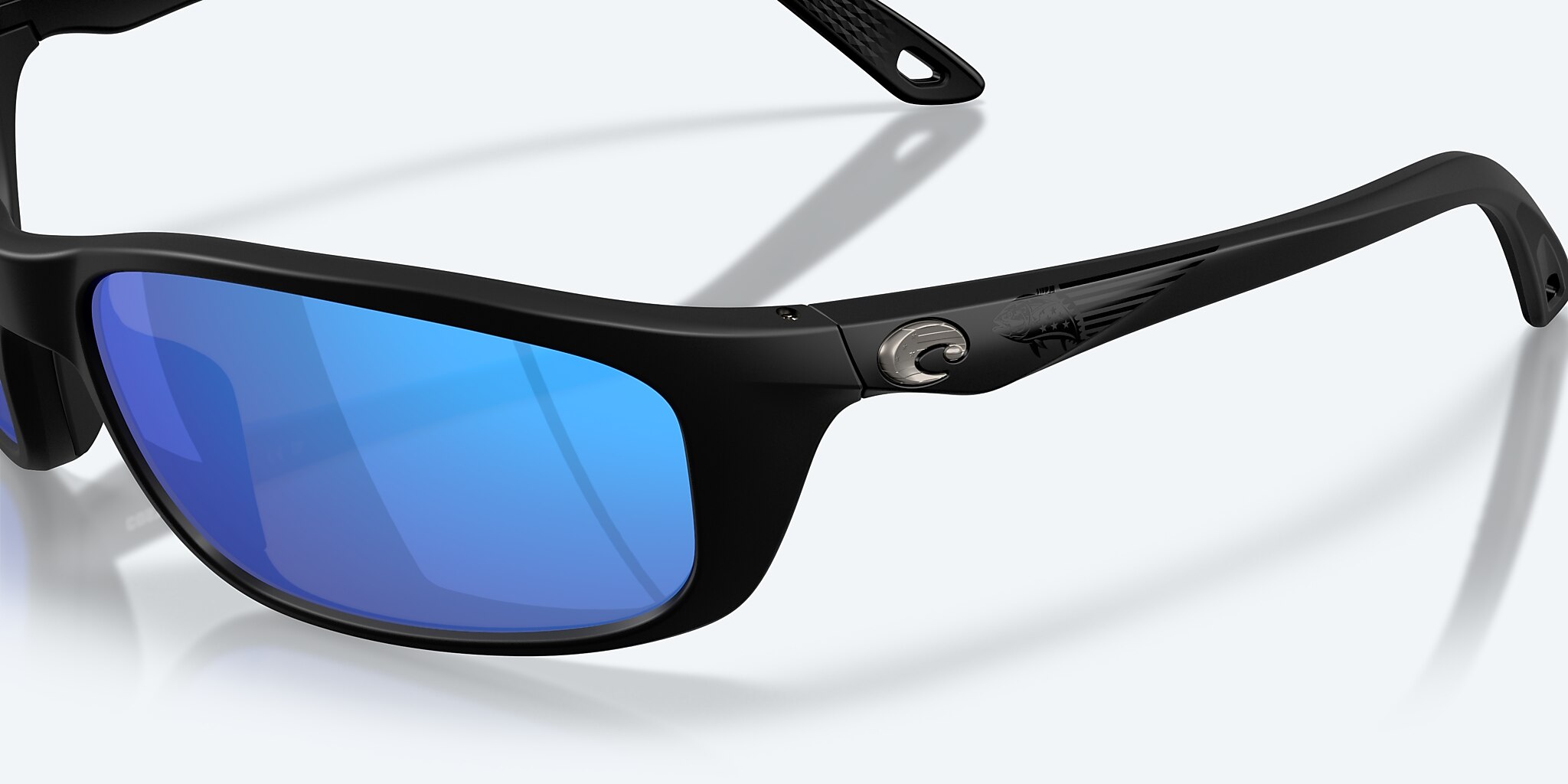Sunglasses Costa Brine II M (59-17) with Blue Mirror lens and Americas 250th Tuna Flag frame Image 8 of 10
