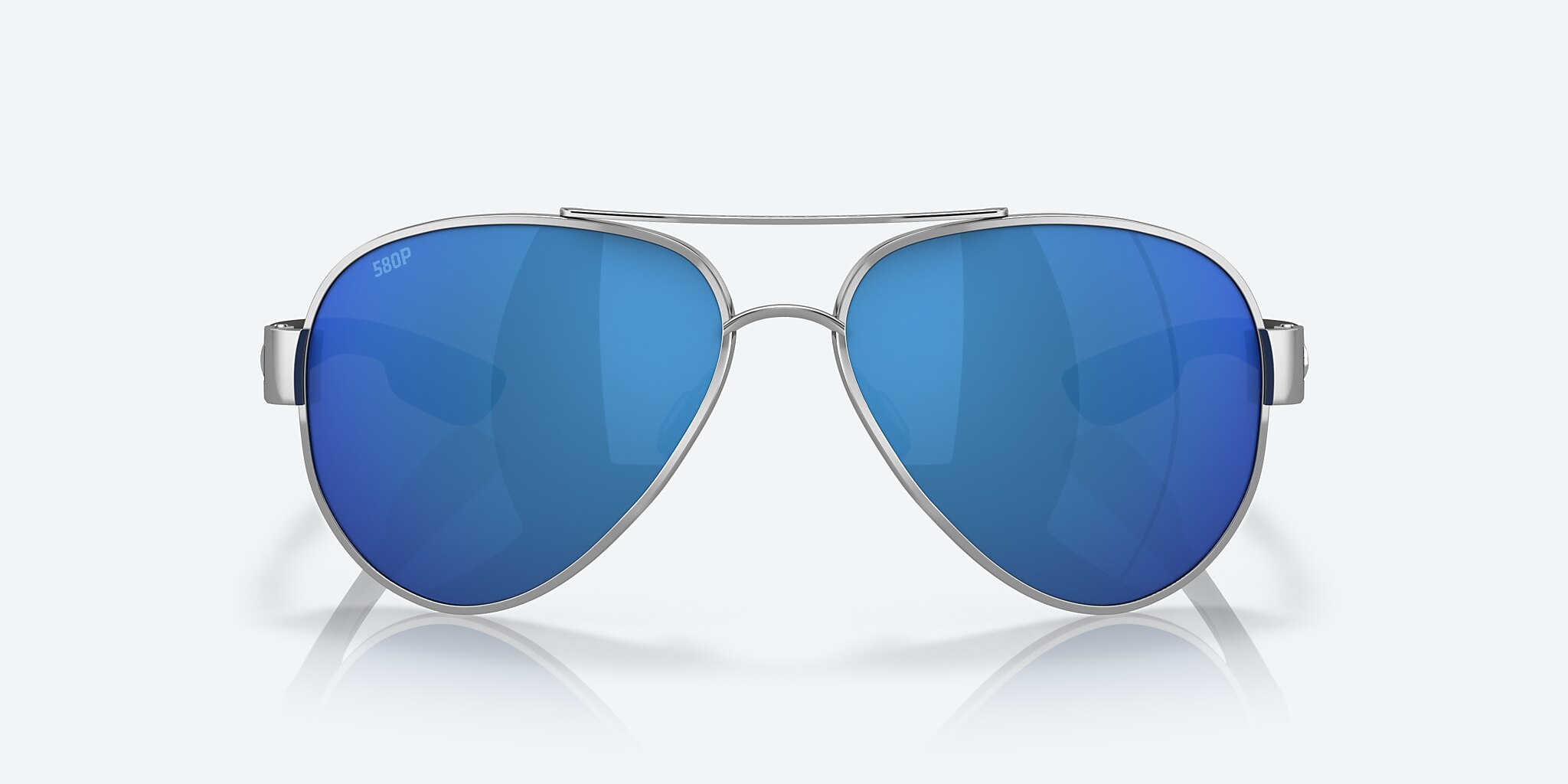 Lunettes de soleil Costa South Point L (59-14) avec Effet miroir Bleu verre et Palladium monture Image 2 de 7