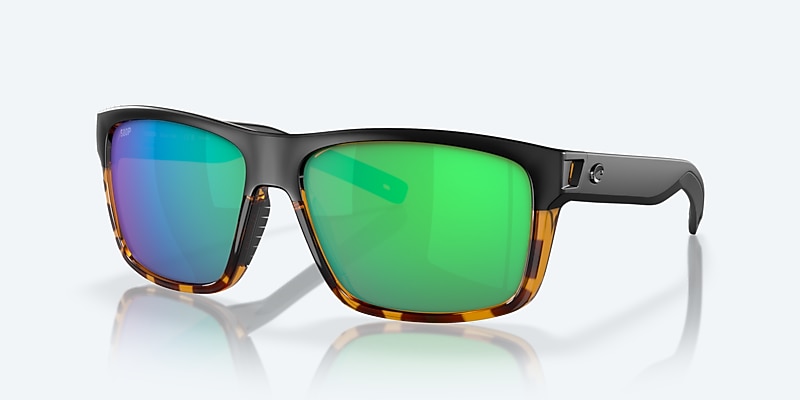 Lunettes de soleil Costa Slack Tide XL (60-15) avec Effet miroir Vert verre et Noir/Écaille de tortue brillante monture Image 1 de 7