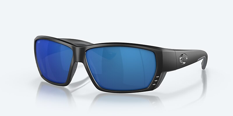 Lunettes de soleil Costa Tuna Alley XL (62-11) avec Effet miroir Bleu verre et Noir mat monture Image 1 de 7